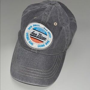 Robin Ruth Gray Cap with Embroidered San Diego Patch
